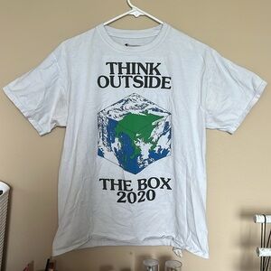 Virgil Abloh x Canary Yellow Think Outside The Box Champion 2020 tee